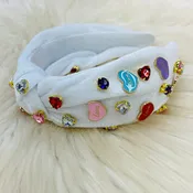 Knotted Headband With Sweet-Heart Candy Details (6 colors)