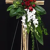 Red & White River Cane Cross