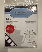 3D Adhesive Foam Squares White