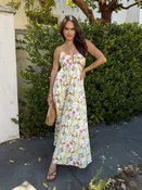 Alfresco Floral Halter Maxi Dress - Final Sale