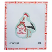 Baby's First Christmas Green Stork