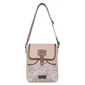 Canvas & Leather Women's Crossbody - Timberwolf/Desert Sand