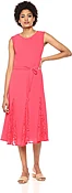 Cap Sleeve Sash Tie Midi Dress