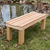 A&L Furniture Co. 4' Amish-Made Cedar Courtyard Bench