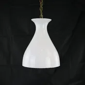 VTG White Murano Glass Hour Glass Pendant Fixture 1970s RARE Chandelier Italy Lee Dowdy Antiques