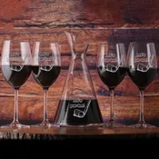 "Lets Par Tee" Golf, Crystal Wine Decanter Gift Set, Engraved