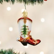 Christmas Cowboy Boots Ornament – Western Holiday Charm