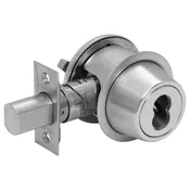 Falcon D241B Single Cylinder X Thumbturn Deadbolt, Less Small Format Interchangeable Core - Satin Chrome Finish