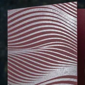 Antelope Canyon, Metallic Silver on Dark Red Notecards