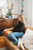 Charcoal Wool Cardigan Sweater