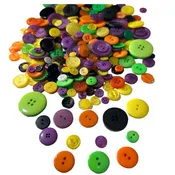 500-700 Pcs Halloween Color Assorted Sizes Round Resin Buttons for Crafts Sewing (Halloween)