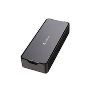 Verbatim Usb-c Pro Docking Station 15-in-1 256gb Vi3000 Ssd Audio/displayport/hdmi/micro Sd/rj45/sd/usb-a/usb-c Gray