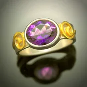 A Woman's Journey Ring, Wide, Amethyst