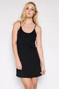 Anemone, Stretch Knit, Slip Dress in black