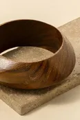 Chunky Wooden Bangle Bracelet
