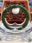Real Hetian Jade Bangle  (Size: 57mmX5X5) #7041715