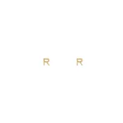 14k Gold & Diamond Initial Stud Earrings
