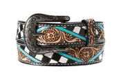 Angel Ranch Ladies Belt 1 1/2 Checkerboard Multicolor