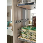 10 in Chrome Solid Bottom Pantry Pullout Soft Close Natural  10.25 in (260 mm) W x 21.69 in (551 mm) D x 43.41 in (1103 mm) H