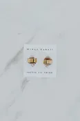 Banded Crystal Studs - Herkimer Diamond