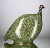 Guinea Hen - Green Spotted Black Large