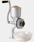 The Silver Nugget™ Hand Crank Flour Mill and Clamp