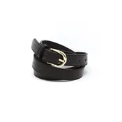 Adjustable Leather Crocodile Belt (Black)
