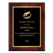 Piano Ebony or Rosewood Finish Plaques