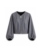 Olive Denim Leather Jacket
