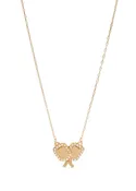 Gold Pickleball Necklace Pearl Trim – Chic Pickleball Paddle Pendant Jewelry