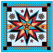 1.75″ Ceramic Tile Magnet – Five Pointed Star