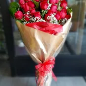 Long Stem Red Roses Wrap 2 Dozen