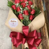 1 DOZEN RED ROSES FLAT