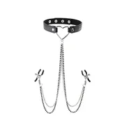 Amor Collar with Nipple Jewelry