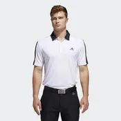 adidas Mens Bold Branded Polo Shirt - WHITE/BLACK