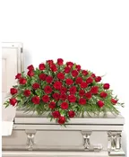50 RED ROSES CASKET SPRAY