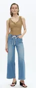 Bayeas Drawstring Wide Leg Jeans