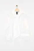 22" Collarless Blouse with Neck Tie