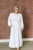All In White Embroidered Vine