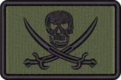 3″ x 2″ Calico Jack – OD Subdued with Velcro® backing
