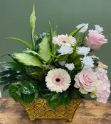 DISH GARDEN FRESH FLOWER ADD ON
