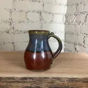 Breakfast Blue and Rust Red Mug