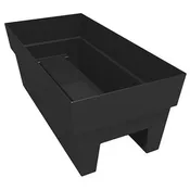BLOEM FINLEY RAIL PLANTER - 24 IN - RECTANGLE - BLACK