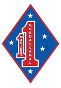 1st BN 1st Marines 3" Sticker
