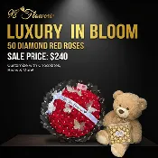50 Red Roses Luxury Bouquet