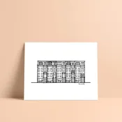 Boston Row House Print I
