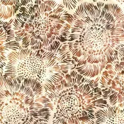 Hoffman Fabrics - Coffee Shoppe Batiks - 2026-2027 Hoffman Challenge - Larged Packed Floral - Palomino - Yardage
