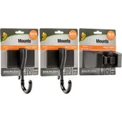 Duck Brand EasyMounts Heavy-Duty Garage Kit 15 lb (6.80 kg), 50 lb (22.68 kg) Capacity - for Home, Garage, Broom, Shovel - Black - 1 Box