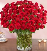 100 Red Rose Vase