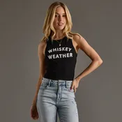 Black Whiskey Weather Tank Top